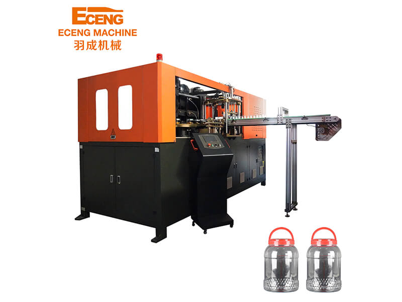 Full electric 2 cavity PET jars stretch blow molding machine J5L2 for wide-mouth bottles up to 5L